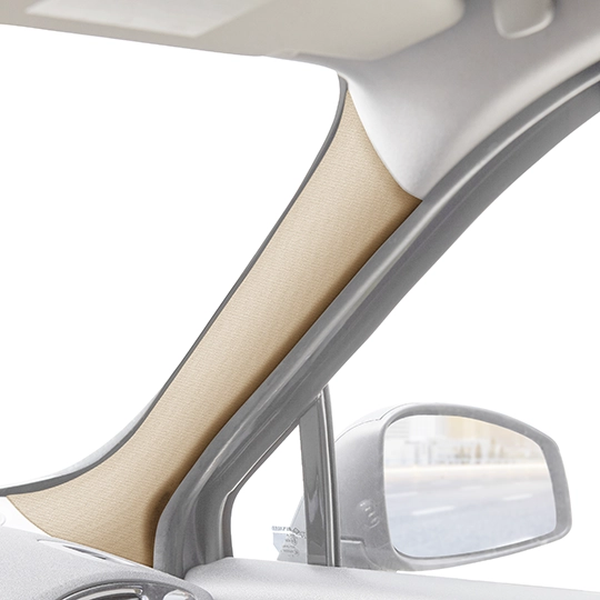 Tessuto bielastico per montanti trama vellutino colore beige